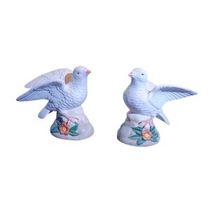 Bundle Of 2 Elegant White Dove Figurines